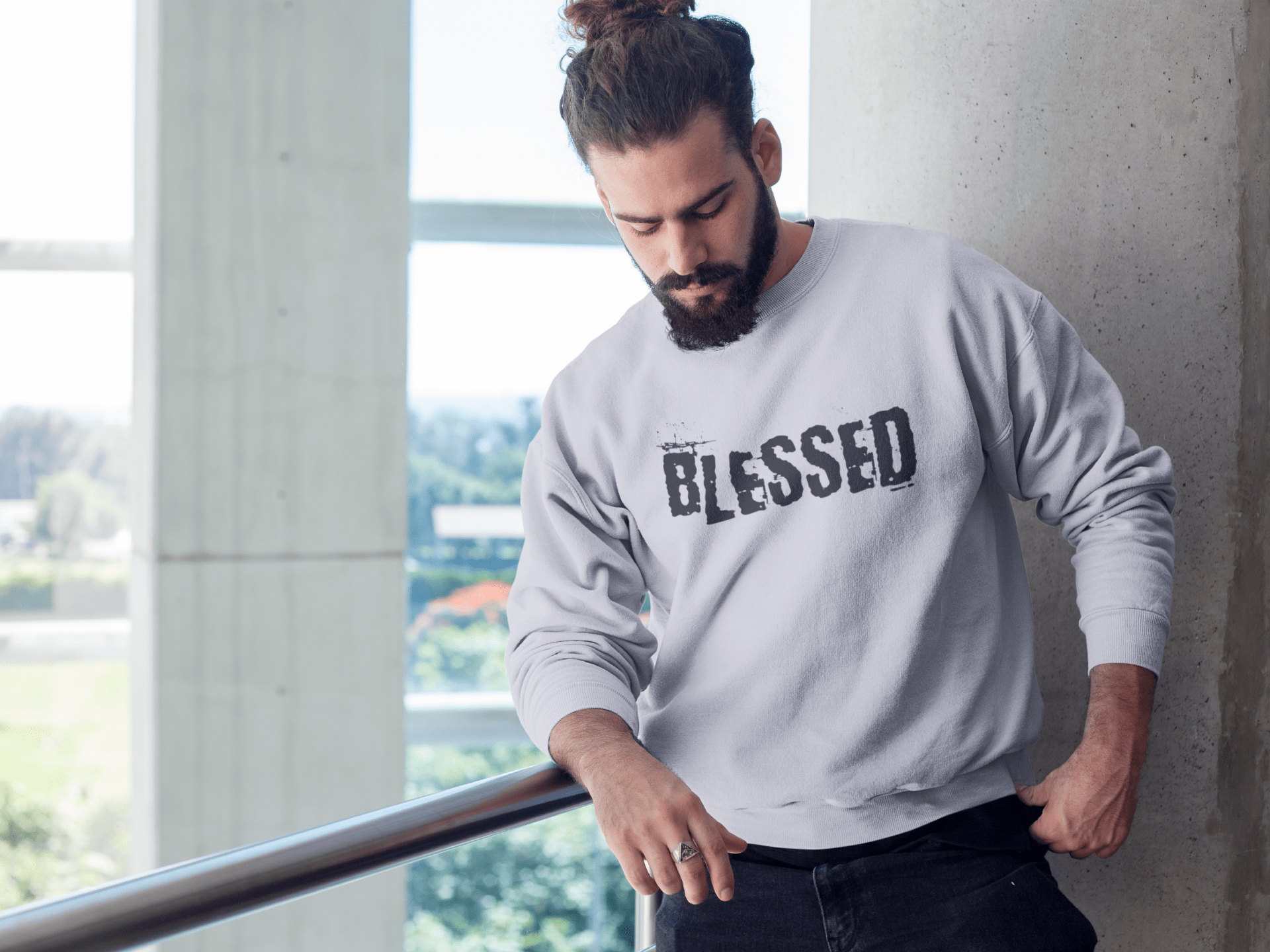 Christelijke Heren sweater - Blessed