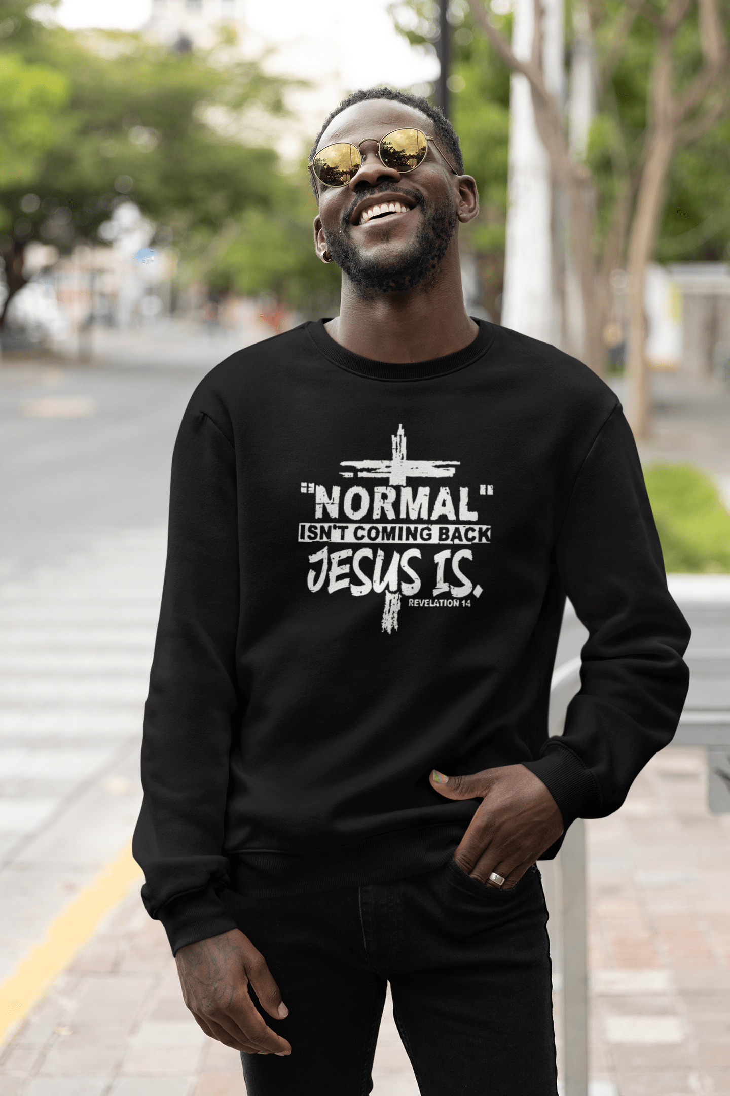 Christelijke Heren sweater - Jesus is coming back