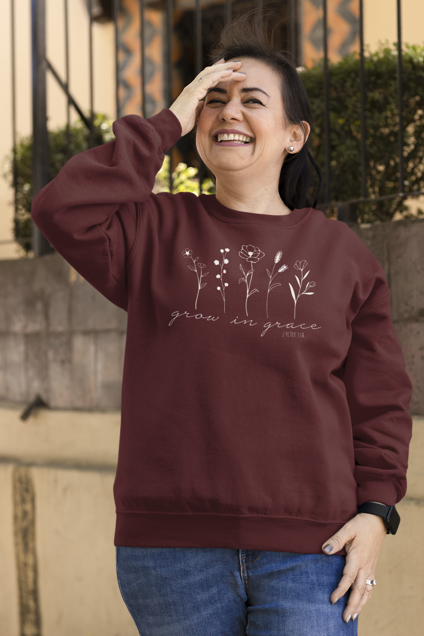 Christelijke Dames sweater - Grow in grace