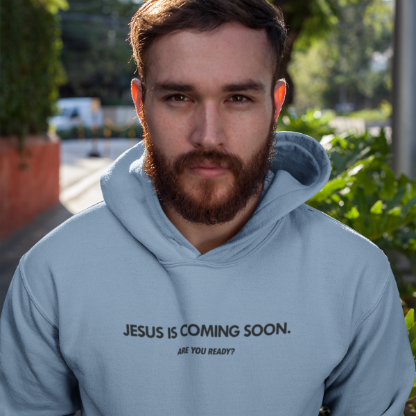 Christelijke heren hoodie! - Jezus komt spoedig terug