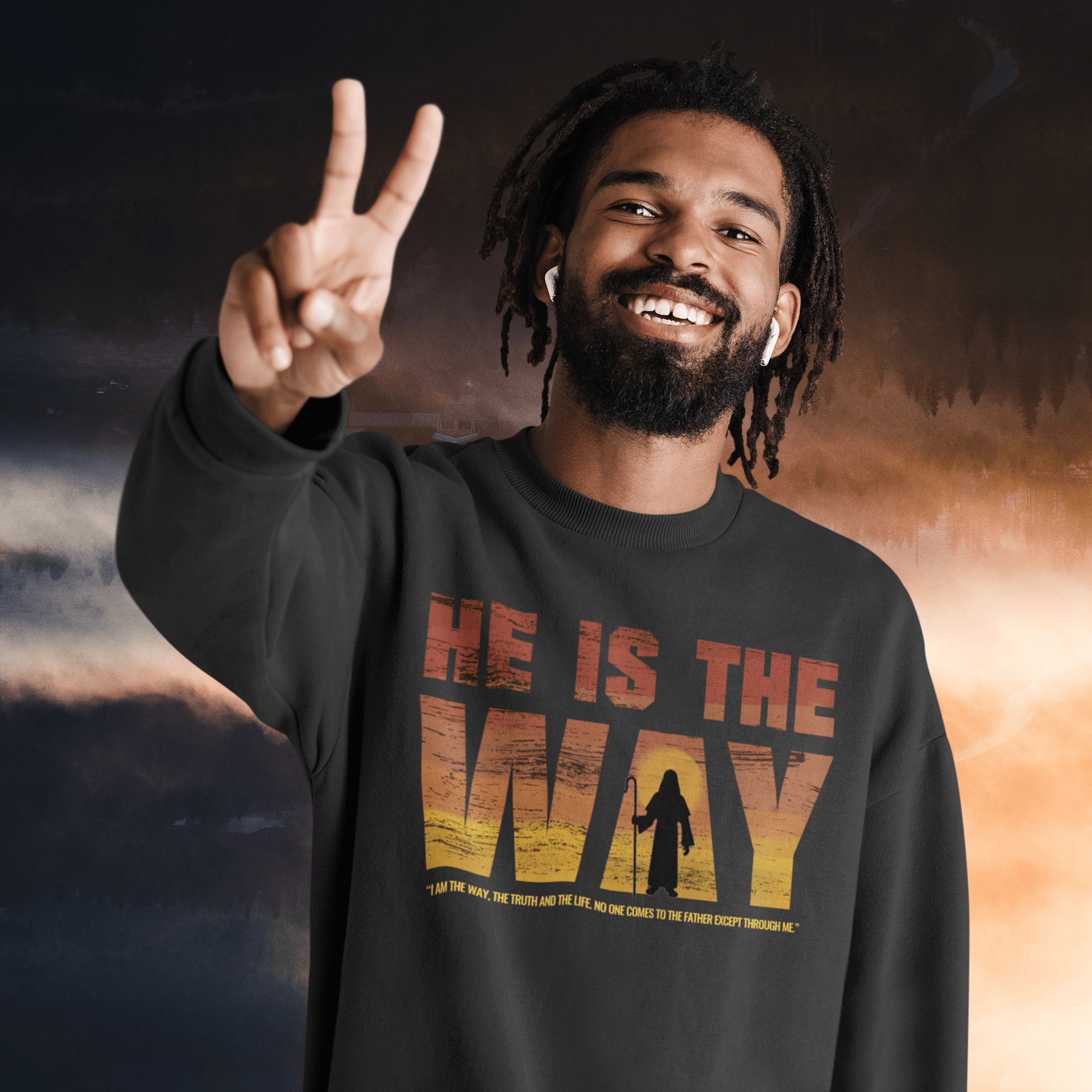 Christelijke Heren sweater - Jesus is the way