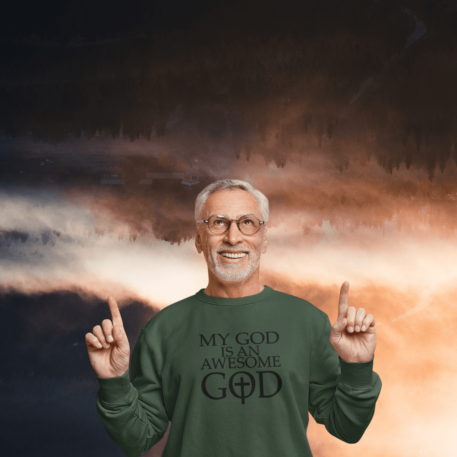 Christelijke Heren sweater - My God is an awsome God