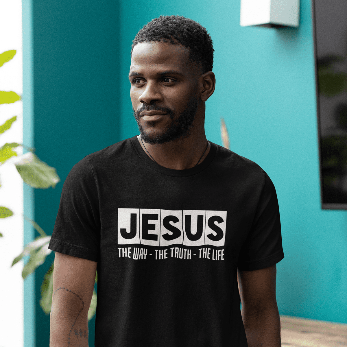 The way, The truth, The Life is Jesus- Christelijk heren T-shirt - 31 kleuren