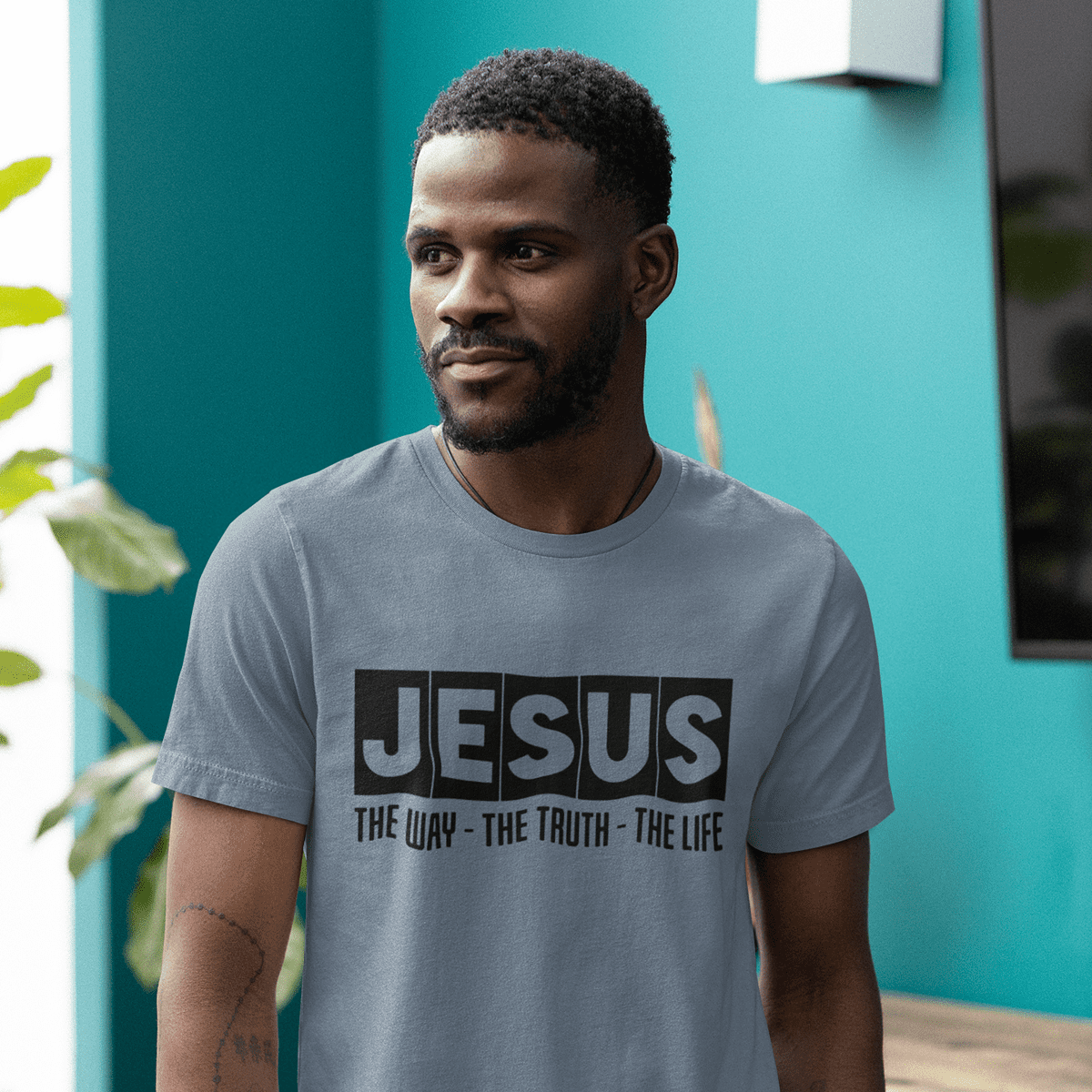 The way, The truth, The Life is Jesus- Christelijk heren T-shirt - 31 kleuren