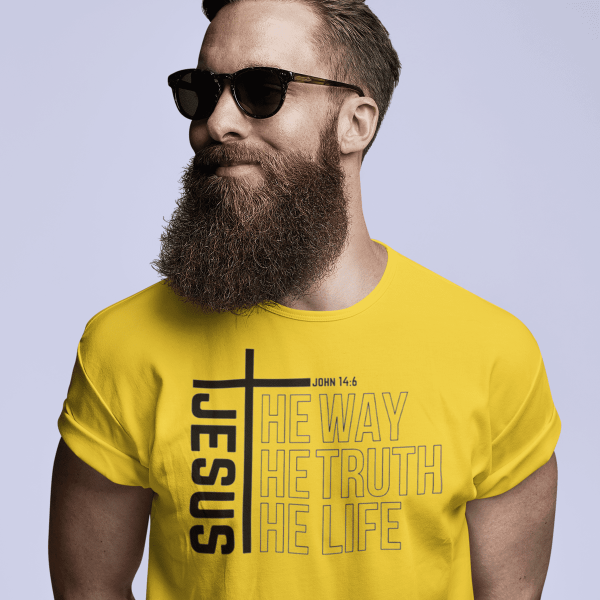 Jesus is The way, Truth and life - Christelijk heren T-shirt - 29 kleuren