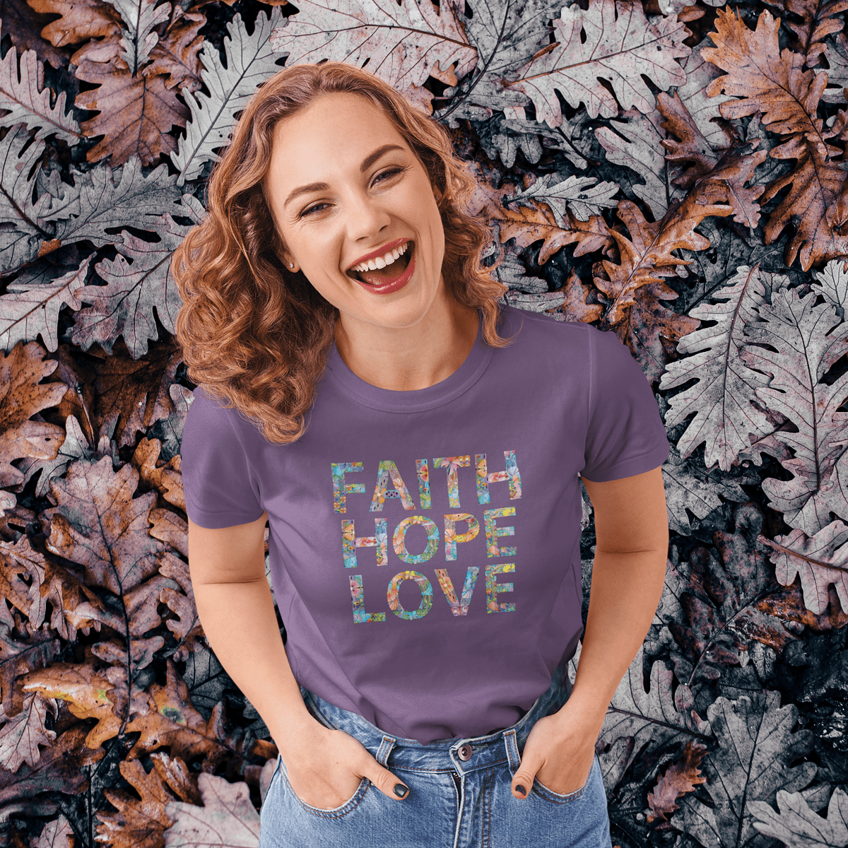 Faith Love Hope - Christelijk Dames T-Shirt - 29 kleuren