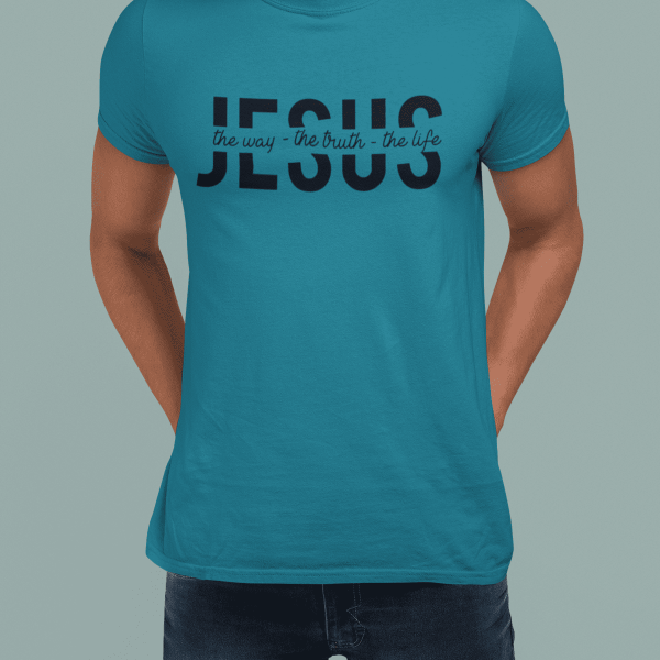 The way, The truth, The Life, Jesus- Christelijk heren T-shirt - 29 kleuren