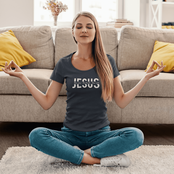 The Way,The Life, the truth, Jesus - Christelijk Boot-hals dames t-shirt - 7 kleuren