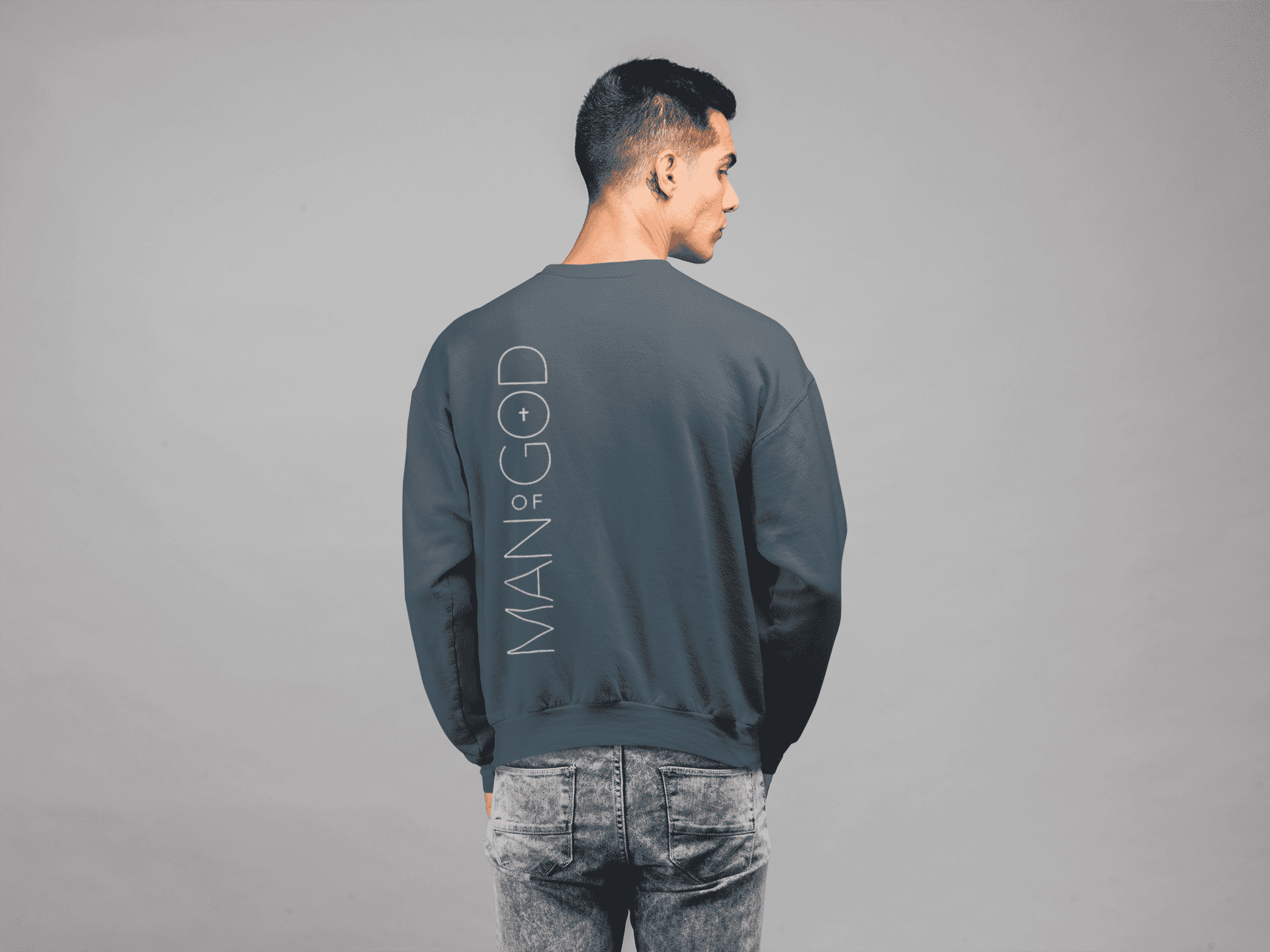 Dubbelzijdig geprinte Deluxe sweater - Man of God  - 20 kleuren