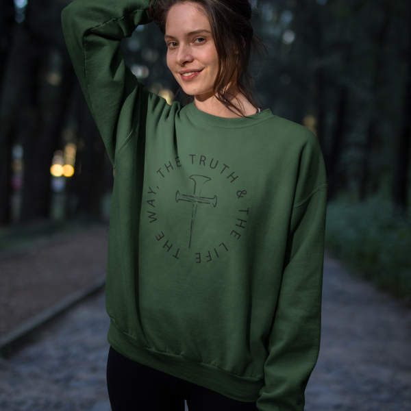 Christelijke Dames sweater - Jesus is The way - 23 kleuren