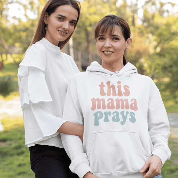 This mama prays - Christelijke Dames Hoodie - van biokatoen in 29 kleuren