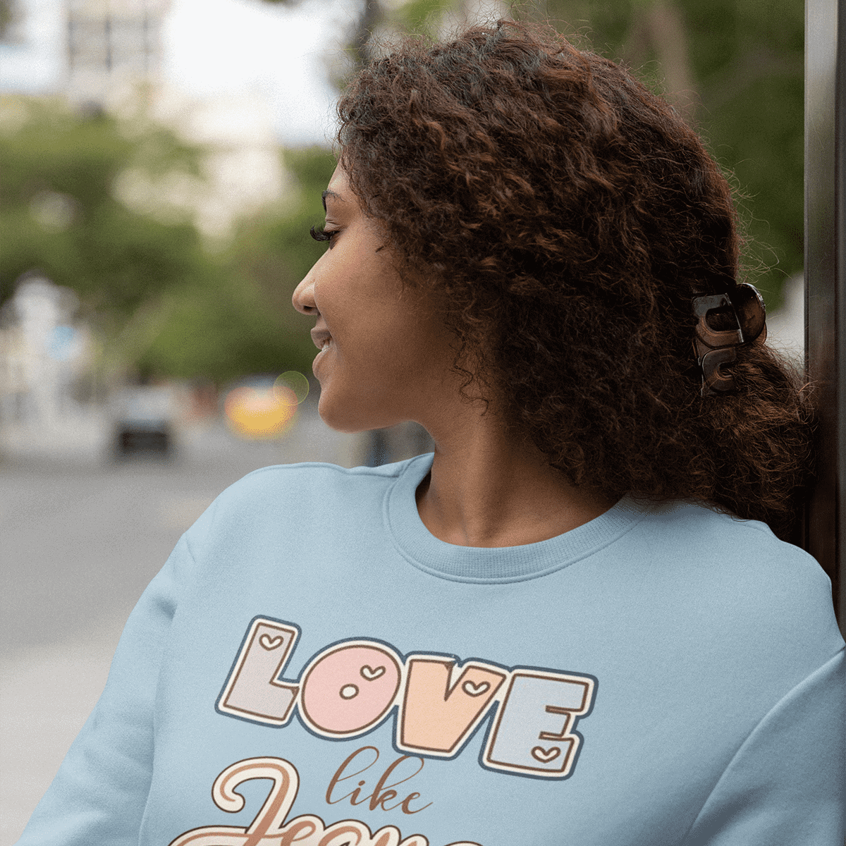 Christelijke Dames sweater - Love like Jesus - 23 kleuren