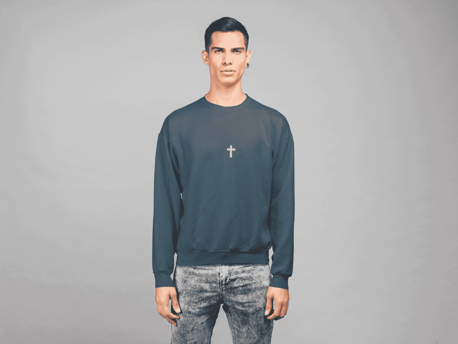 Dubbelzijdig geprinte Deluxe sweater - Man of God  - 20 kleuren