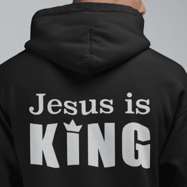 Christelijke heren hoodie - Jesus is King - 12 kleuren