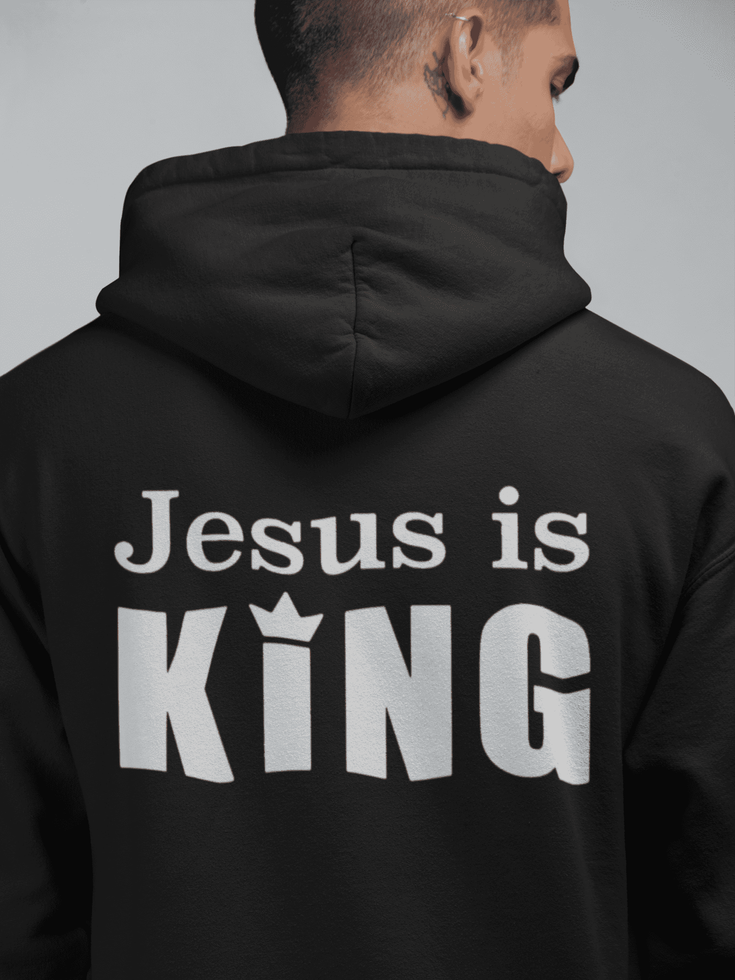 Christelijke heren hoodie - Jesus is King - 12 kleuren