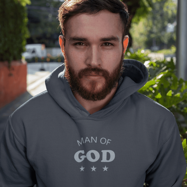 Christelijke heren hoodie - Man of God - 29 kleuren